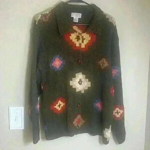 Vintage Cambridge knit cardigan size medium